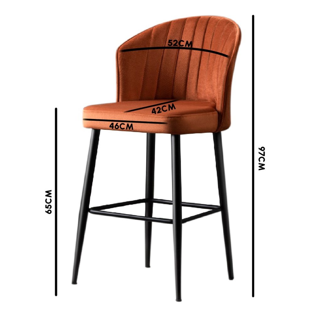 Bar Stool Set (2 Pieces) Rubi - Cream (obrázek 2)