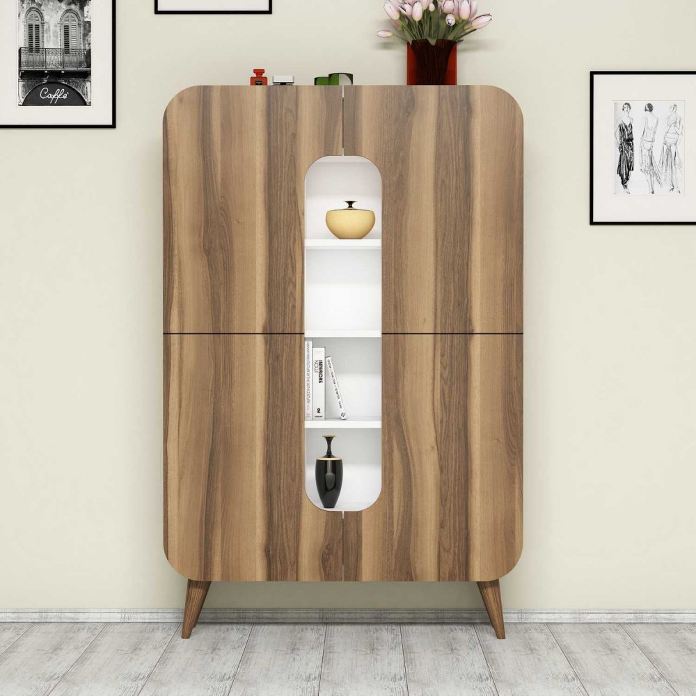 Víceúčelová skříňka Mine - Walnut, White (obrázek 5)