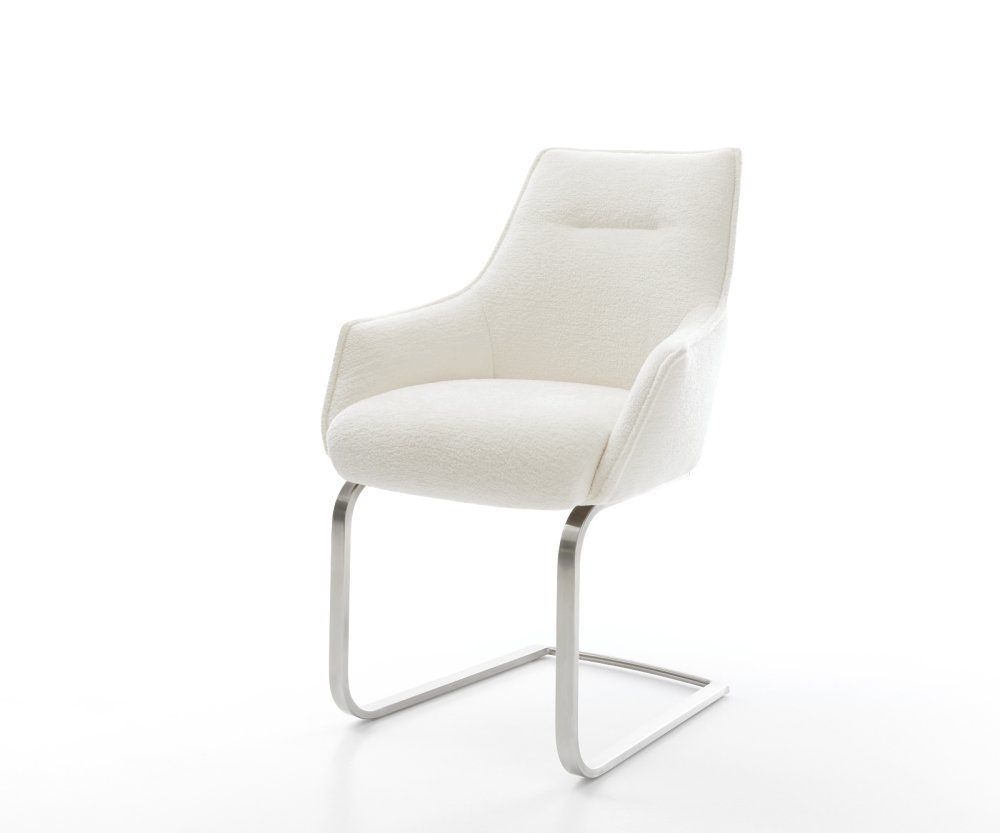 Konzolová jedálenská stolička Alja-Flex s opierkami bouclé mäkký