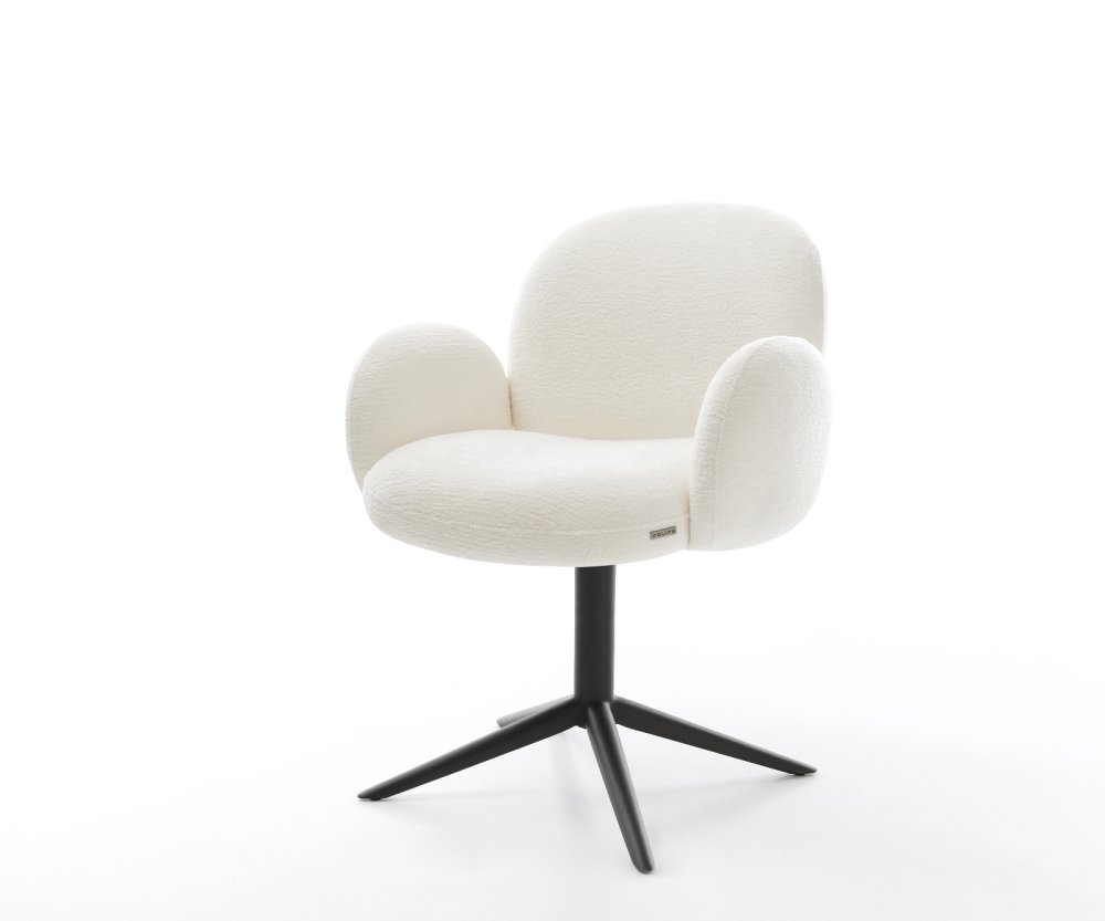 Jedálenská stolička Nube-Flex s opierkami bouclé mäkký béžová čierna