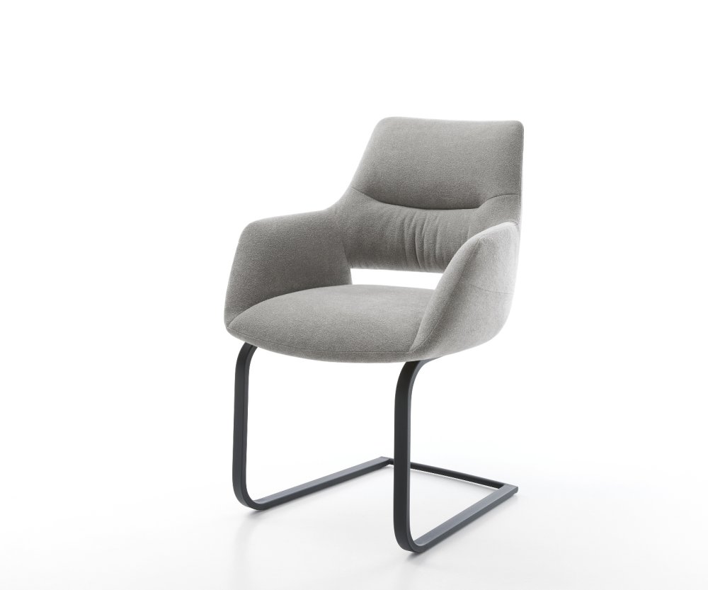 Konzolová jedálenská stolička Yago-Flex s opierkami texturovaná látka