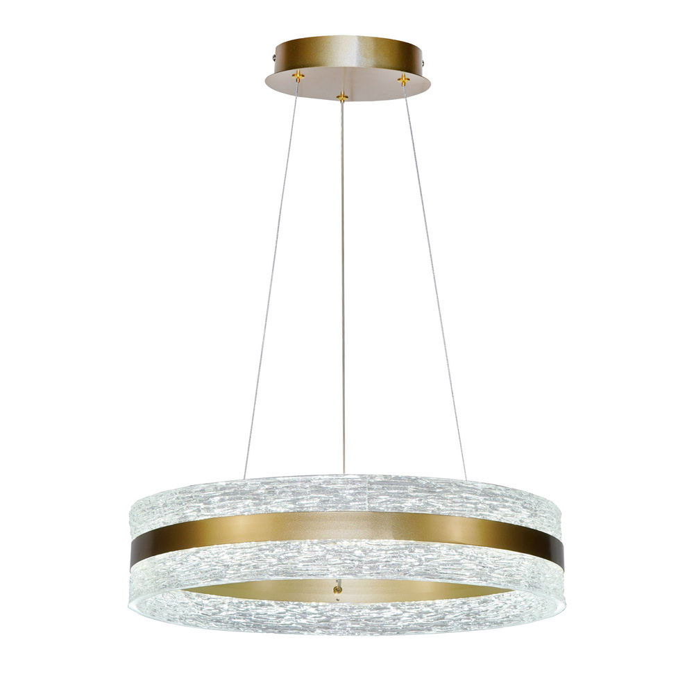 CASTILLO 60 lampa wisząca złoty 35W LED 3000, 4500, 6500K kryształki bezbarwne