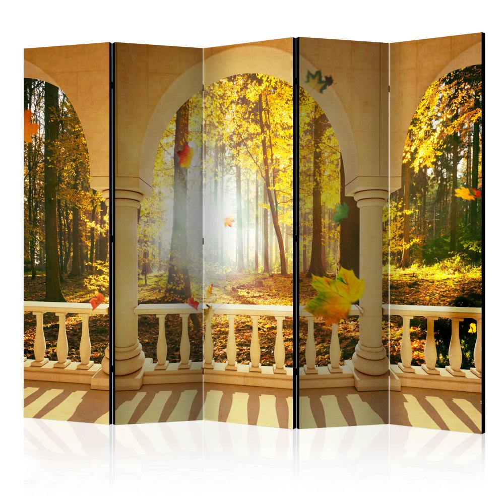 Paraván Dream About Autumnal Forest Dekorhome 225x172 cm (5-dílný)