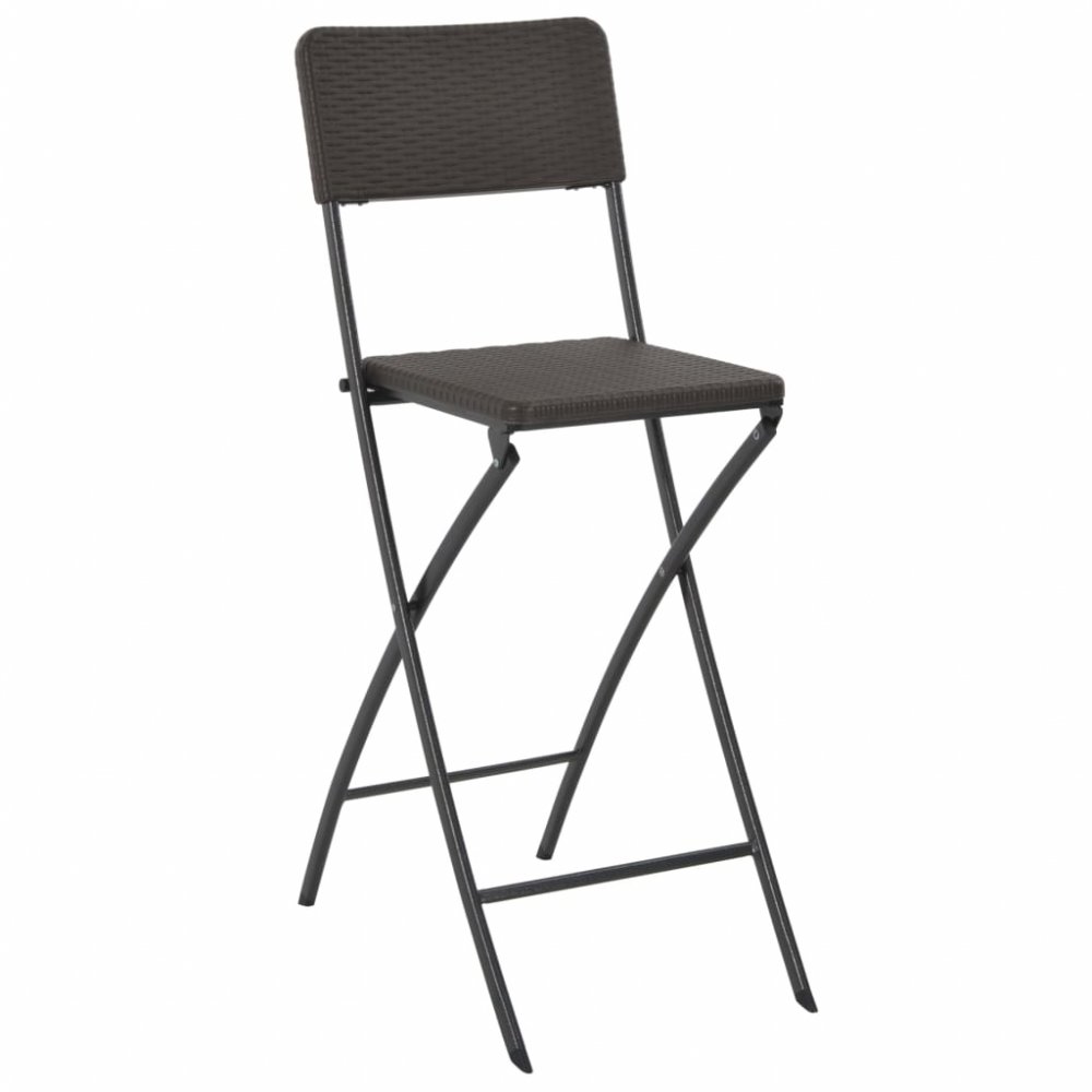 Skladacia barové stoličky 2 ks hnedá