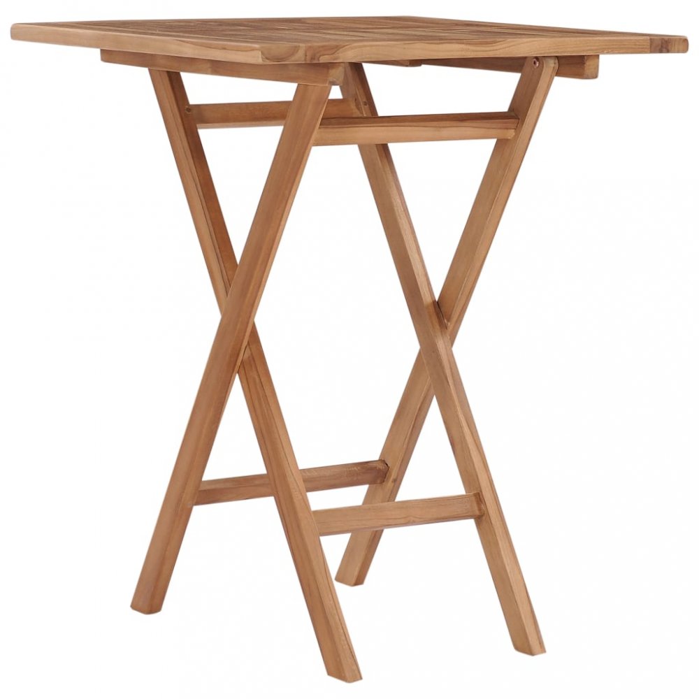 Skládací zahradní stolek 60x60 cm teakové dřevo Dekorhome