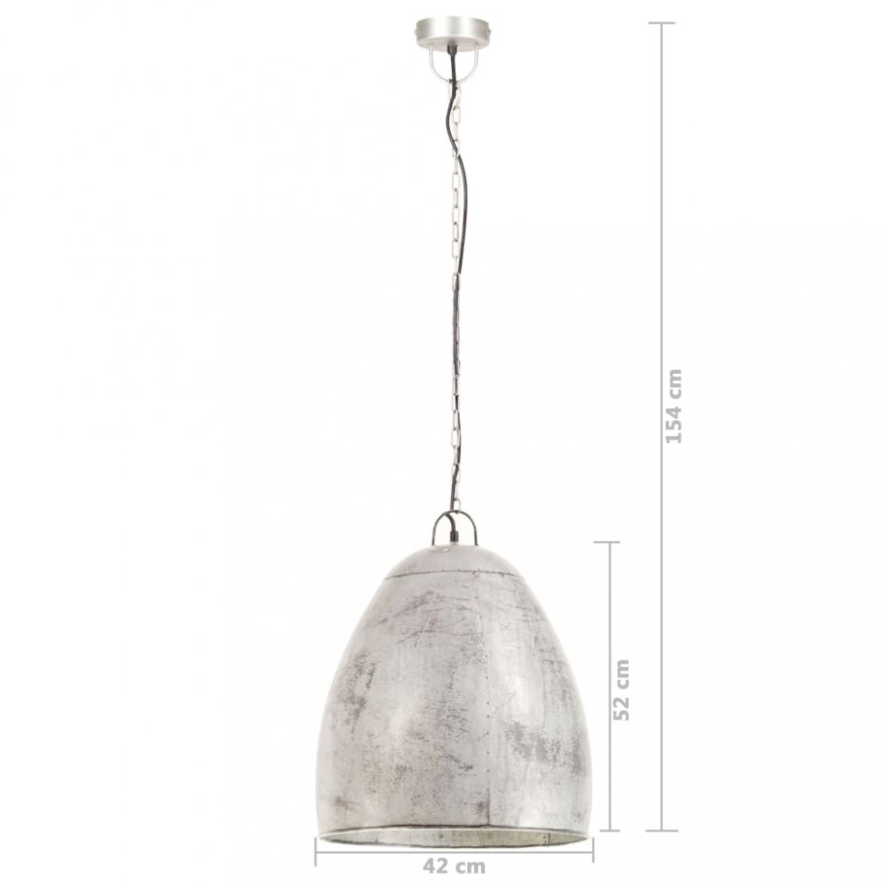 E-shop Závěsná lampa stříbrný kov  42 cm,Závěsná lampa stříbrný kov  42 cm