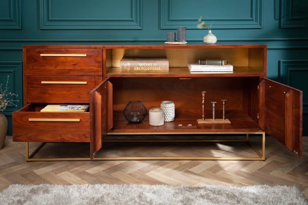 Komoda BASTET Dekorhome Přírodní dřevo Obrázek