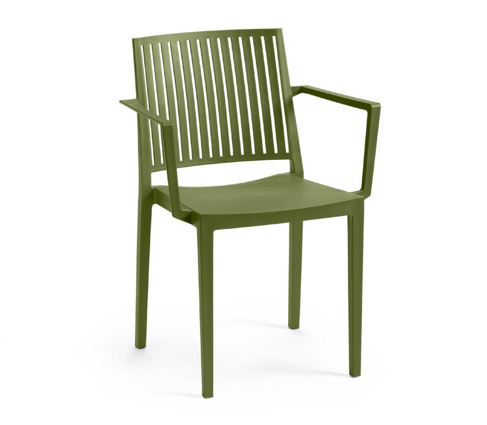 E-shop Jedálenská stolička BARS ARMCHAIR Rojaplast Zelená