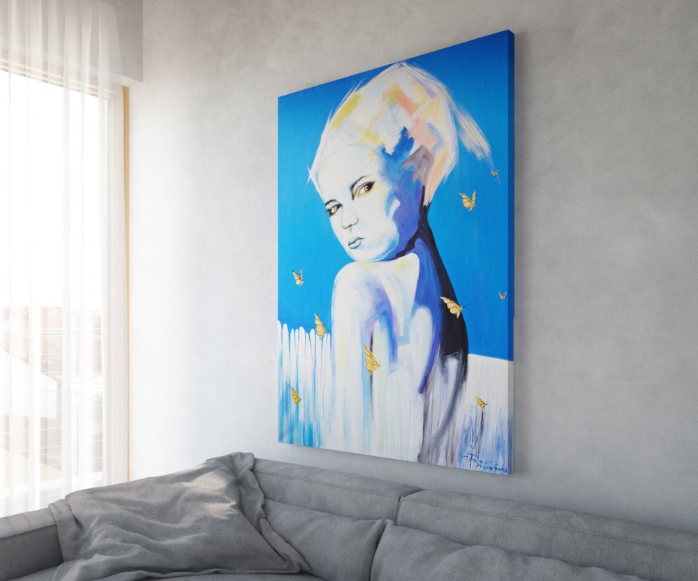 Obraz Motáli 120x170 cm vícebarevná akryl na plátně Obrázek