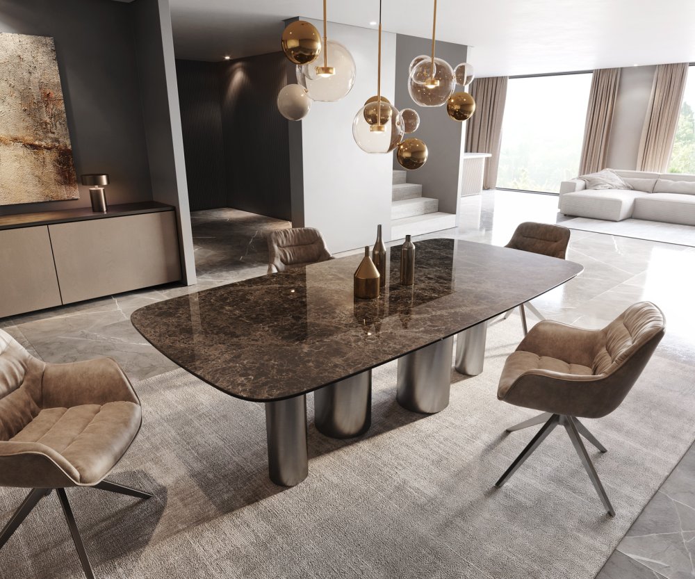 Jídelní stůl Edge Boot 240x120 keramika Laminam® Emperador