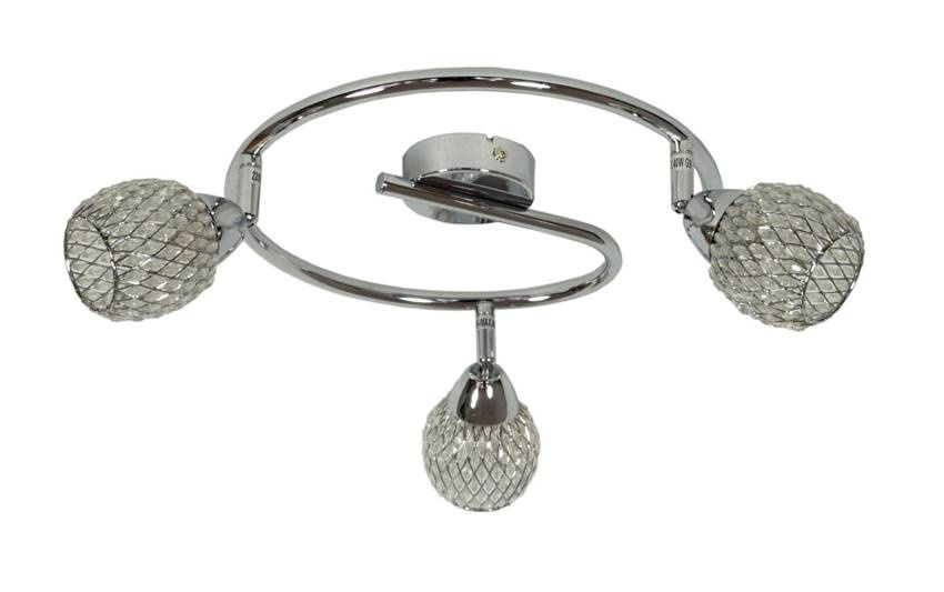 Stropná lampa číra špirála g9 priehľadná