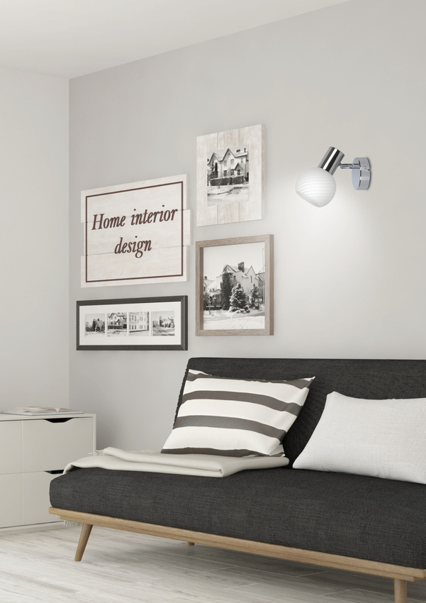 Nástenná lampa 1X40W E14 chróm TURNO