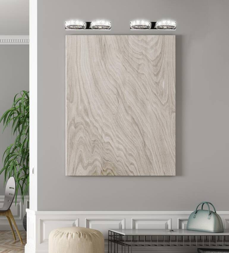 LED nástenná lampa 2x3W kryštály SHIPI