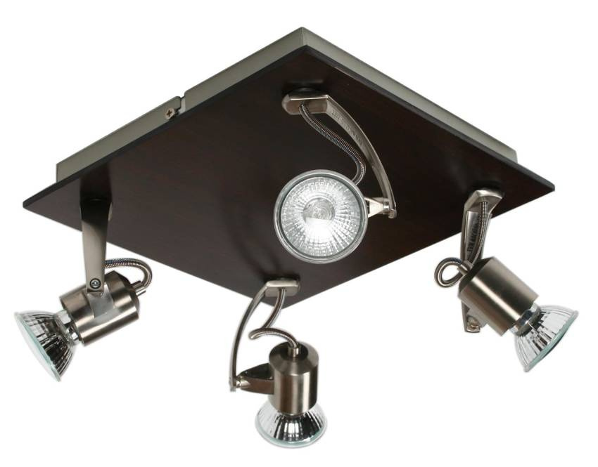 Stropná lampa Dukat 4X50W GU10 drevo
