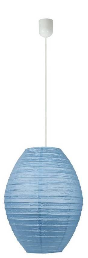 Modrá papírová závěsná lampa UL cocoon