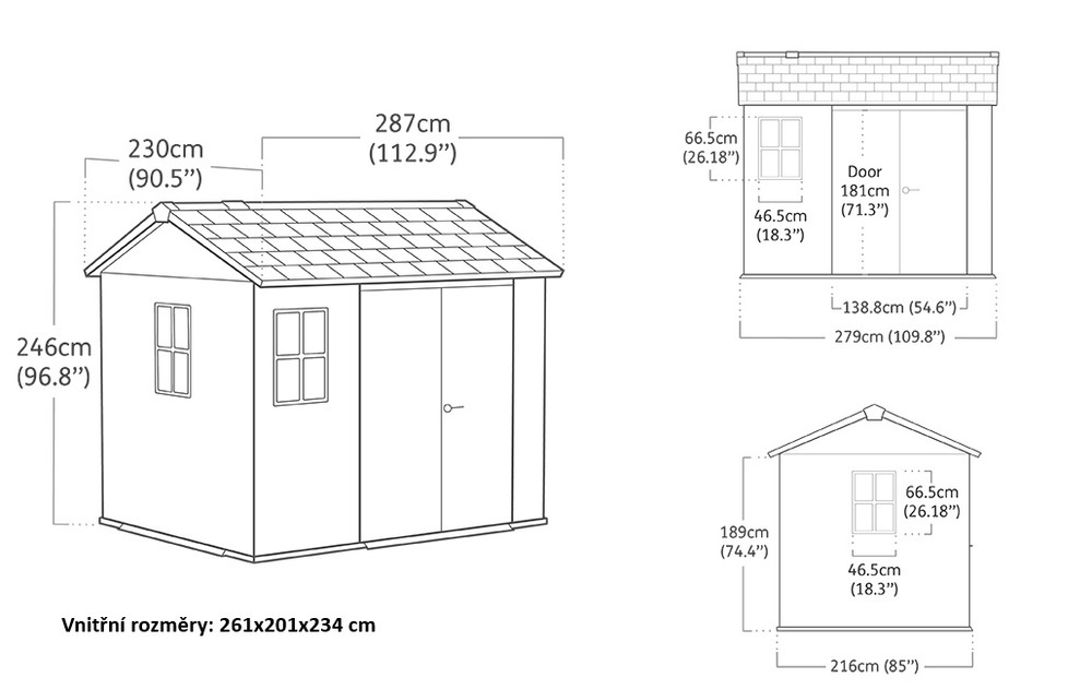 Záhradný domček APEX 9x7,5 Keter