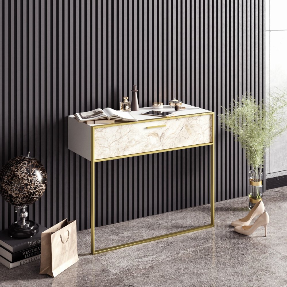 Príborník Polka - White