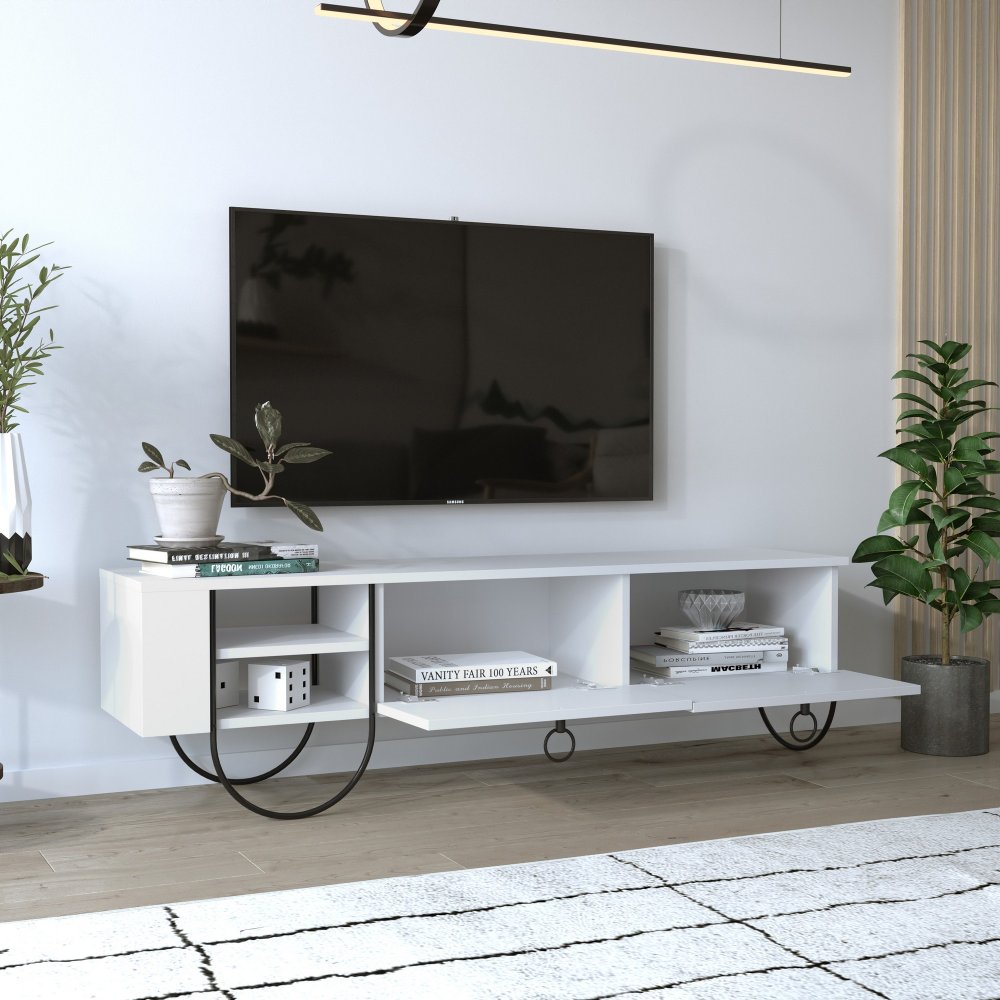 TV stolek Norfolk Tv Stand - White (obrázek 4)
