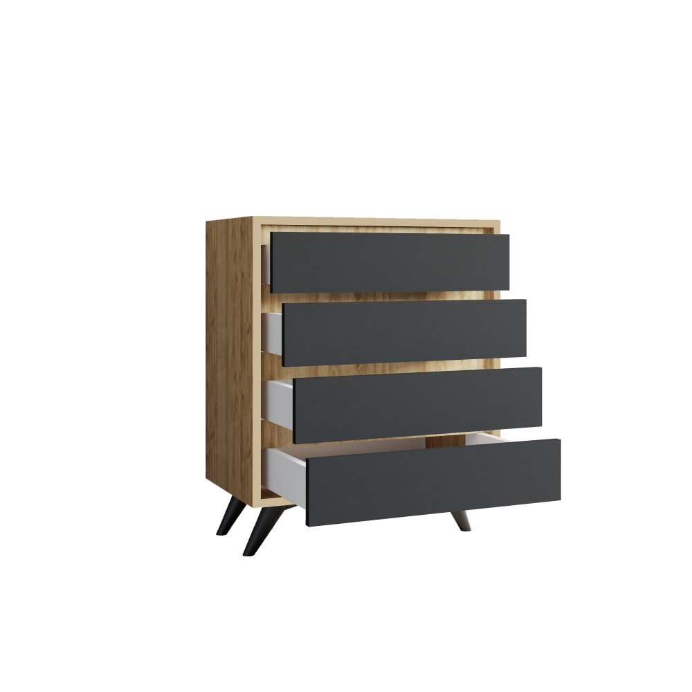 Komoda Suvera - Oak, Anthracite (obrázek 3)