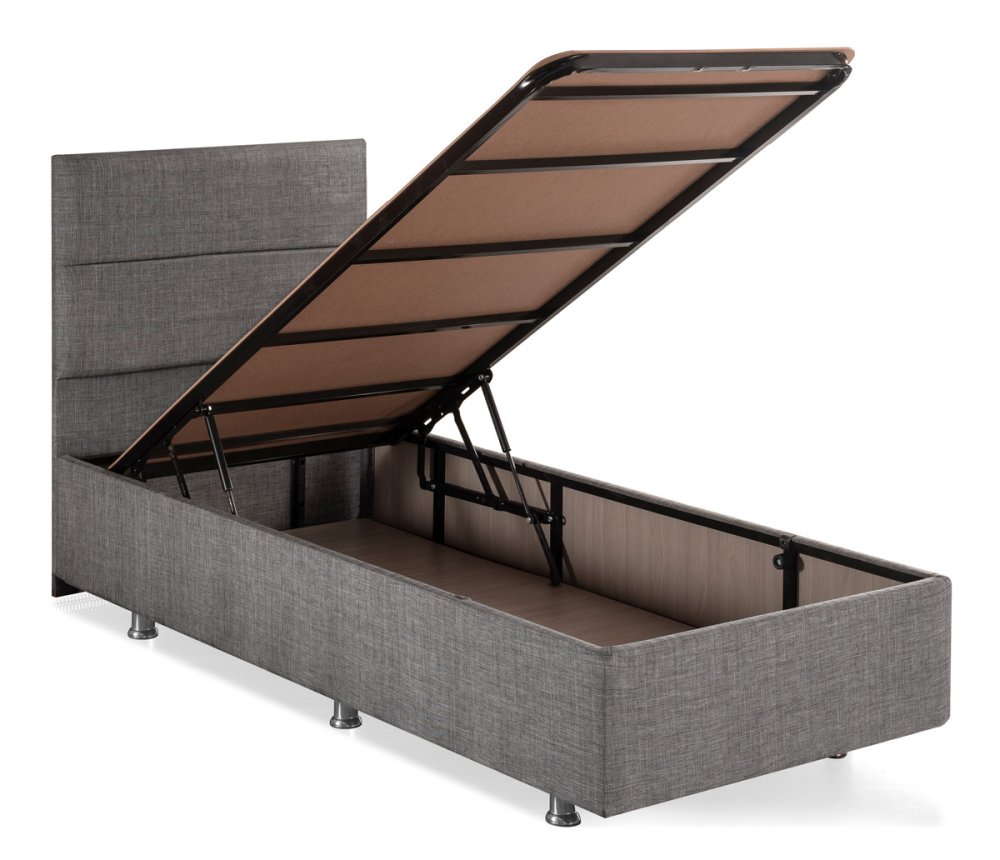 Rám jednolůžkové postele s čelem Silver - Grey (90 x 200) (obrázek 4)