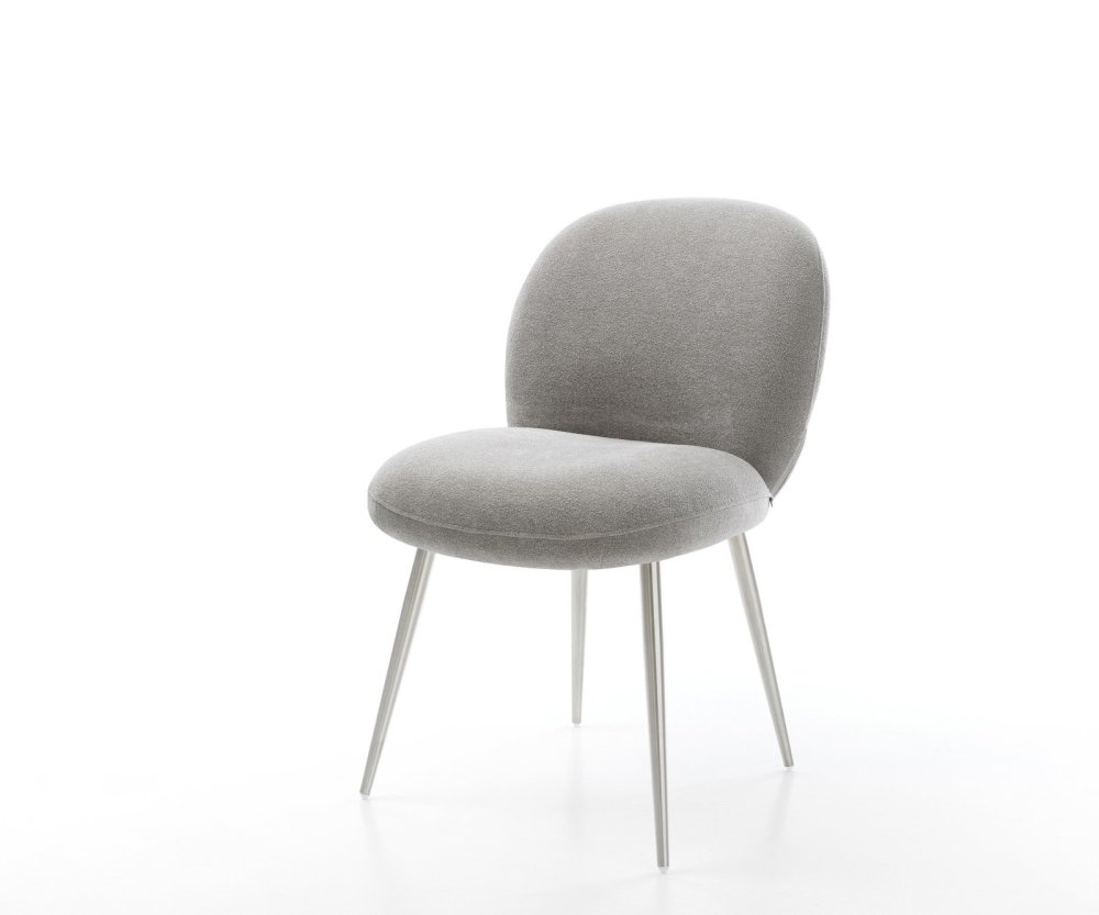 Jedálenská stolička Nube-Flex texturovaná látka mäkký sivá 4-nohá