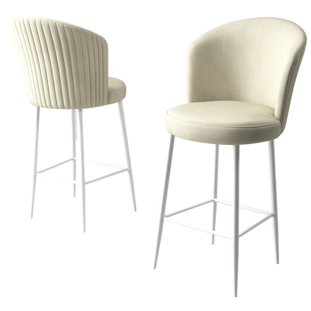 Bar Stool Set (6 Pieces) Alte - Cream, White (obrázek 4)
