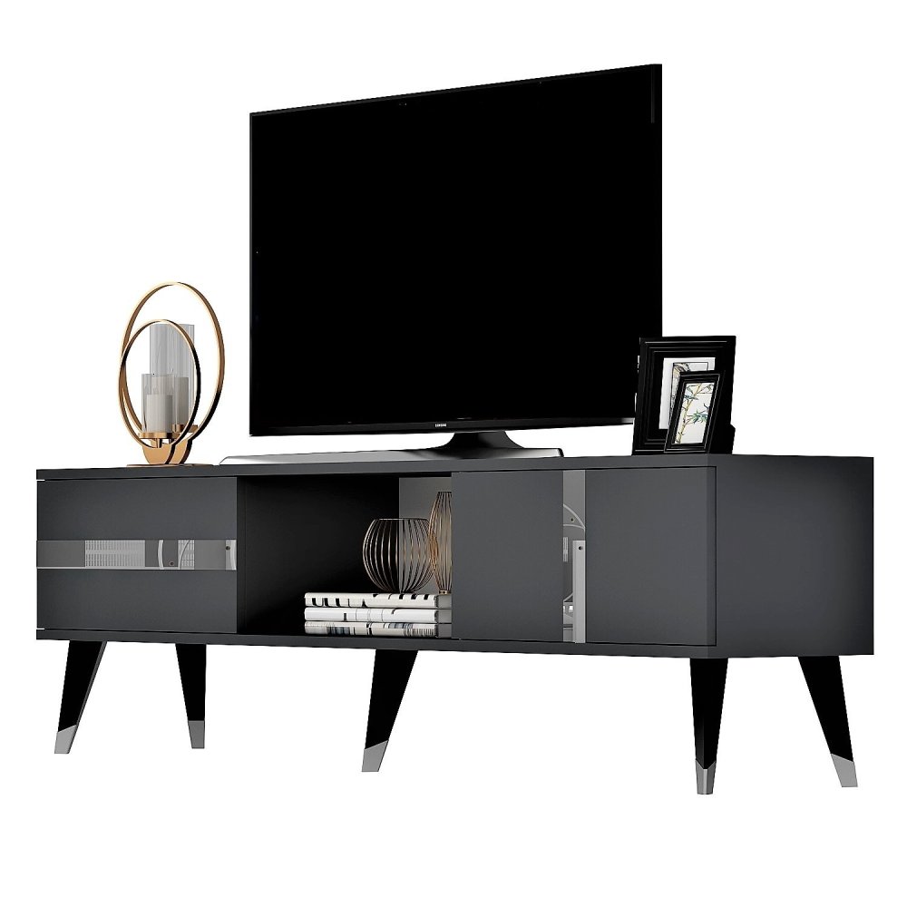 TV stolík Vania - Anthracite, Silver