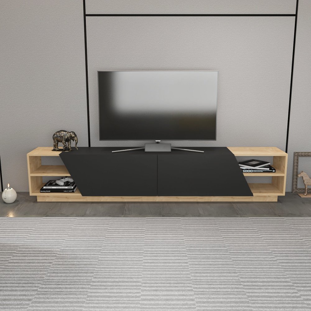 TV stolek Rhodes - Oak, Anthracite (obrázek 6)