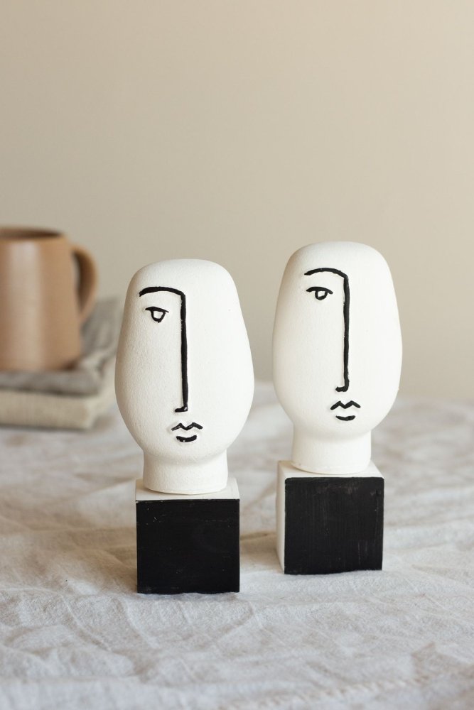 Súprava dekoratívnych predmetov (2 kusy) Iskandinav Faces