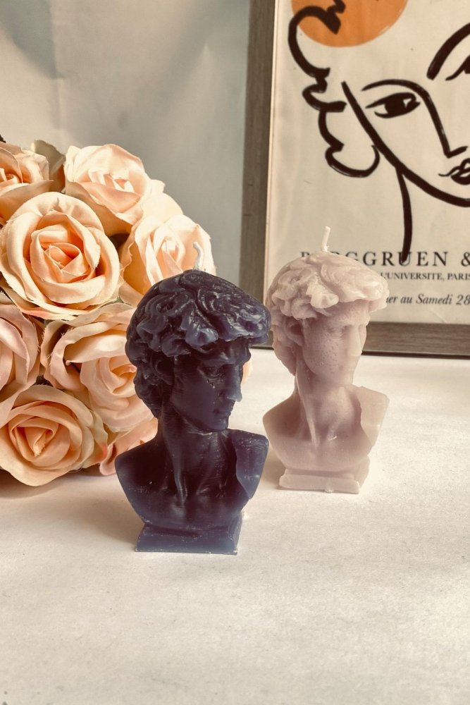 Súprava sviečok (2 kusy) David 2 - Grey