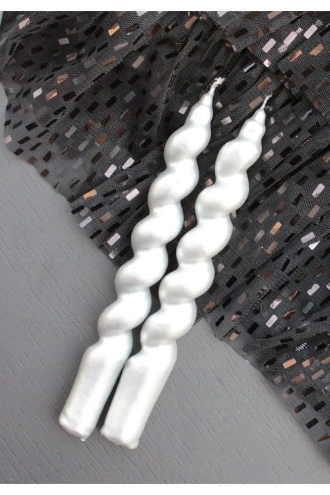 Súprava sviečok (2 kusy) Sedefli Burgu - Silver