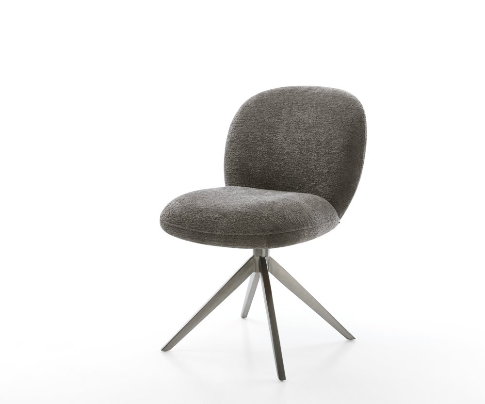 Jedálenská stolička Nube-Flex bouclé mäkký tmavobéžová krížová