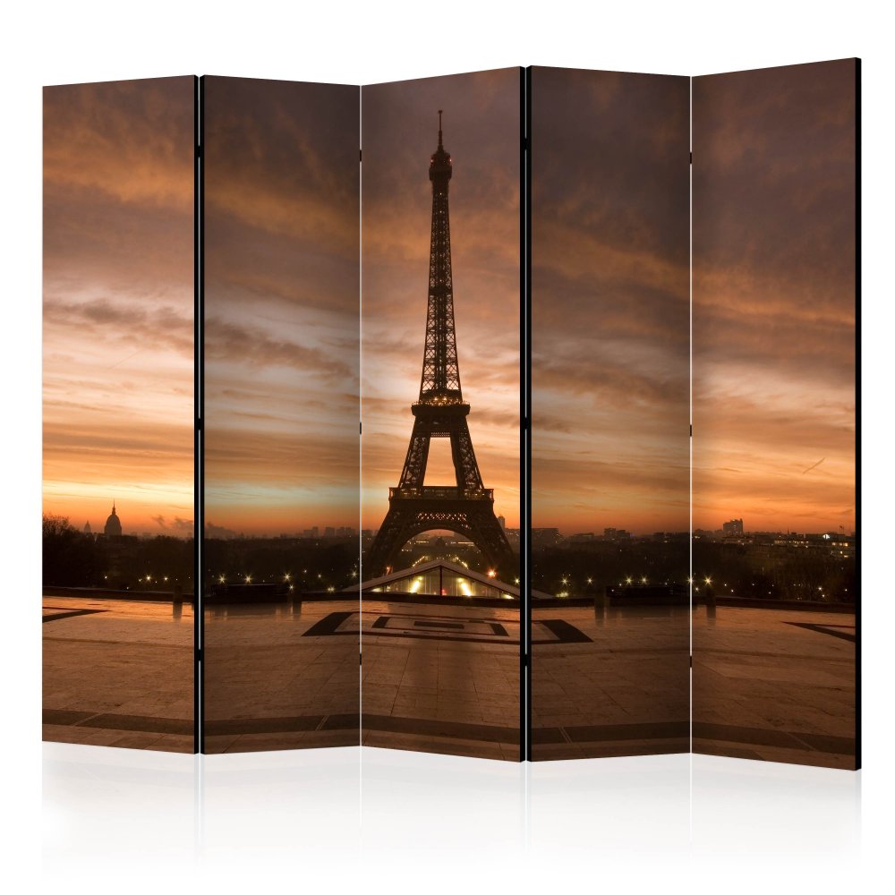 Paraván Evening Colours of Paris Dekorhome 135x172 cm (3-dílný)