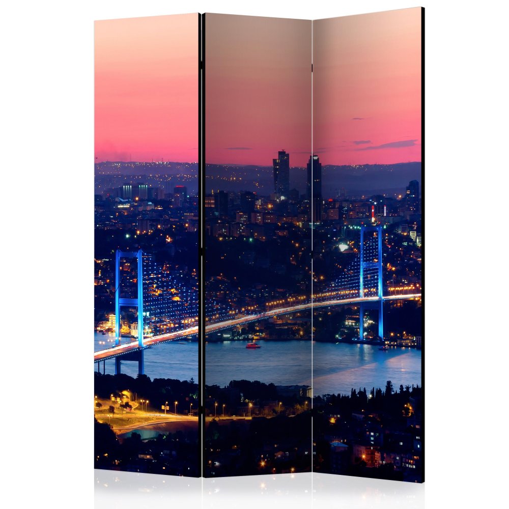 Levně Paraván Bosphorus Bridge Dekorhome 135x172 cm (3-dílný)