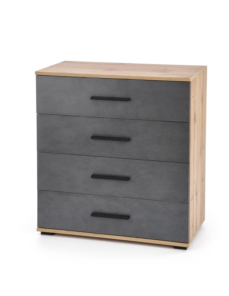 Komoda LIMA KM-3 Halmar Dub wotan / šedá