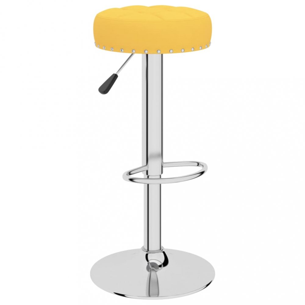 E-shop Barová stolička látka / chróm Dekorhome Žltá