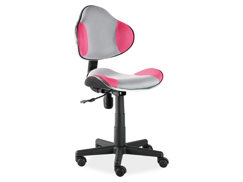 E-shop Študentská kancelárska stolička Q-G2 Signal Sivá / ružová