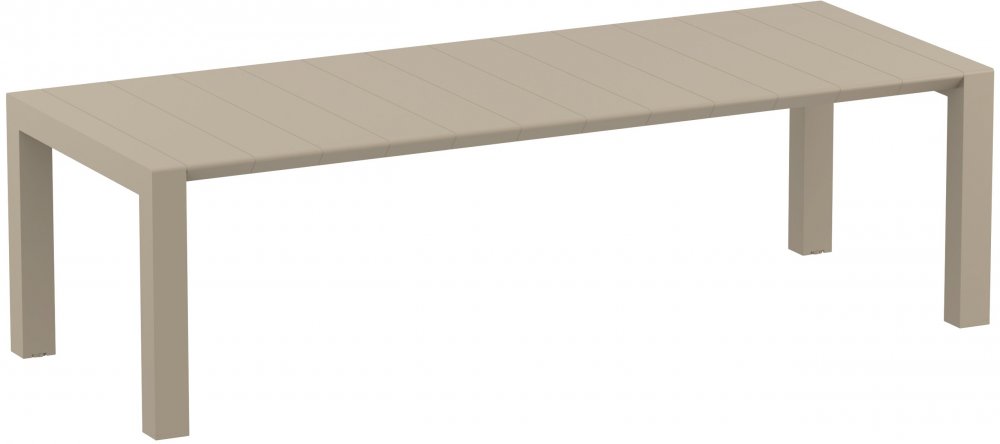 Rozkladací záhradný stôl 260+40 cm Sivohnedá taupe