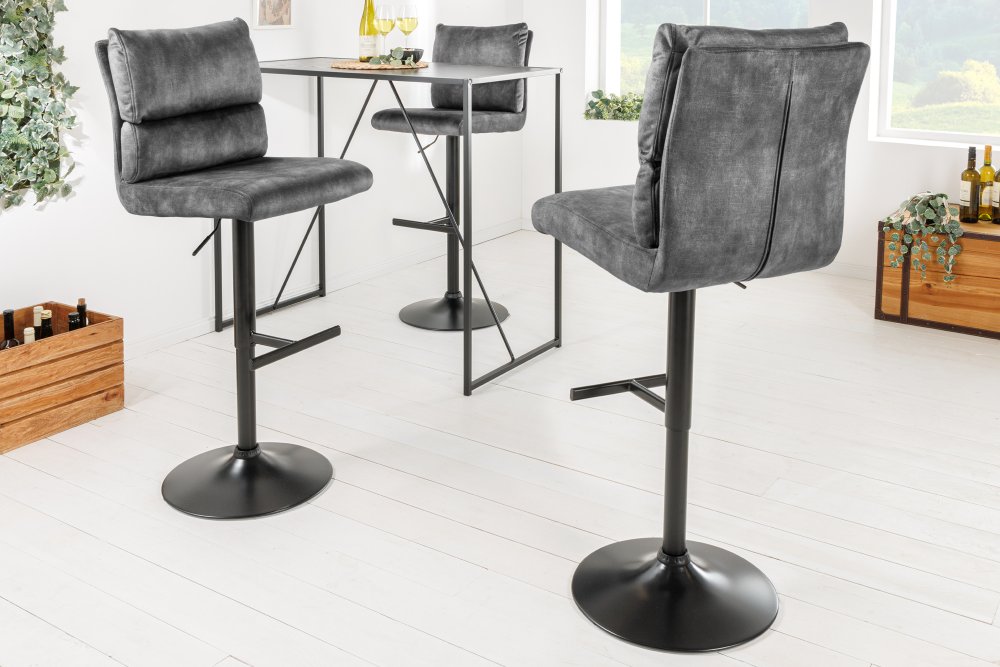 E-shop Barová stolička 2 ks ARETE Dekorhome Sivá