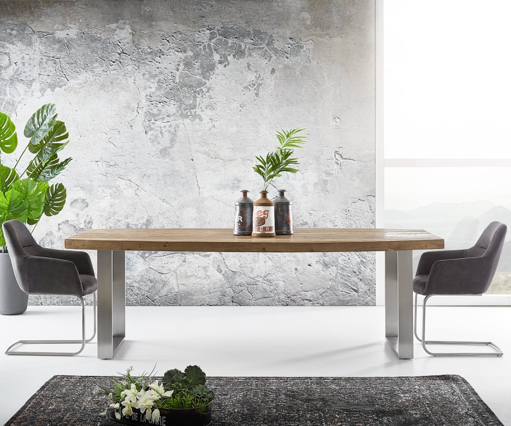 Jídelní stůl Classic-Edge 240x120/80 cm eliptická rovná hrana