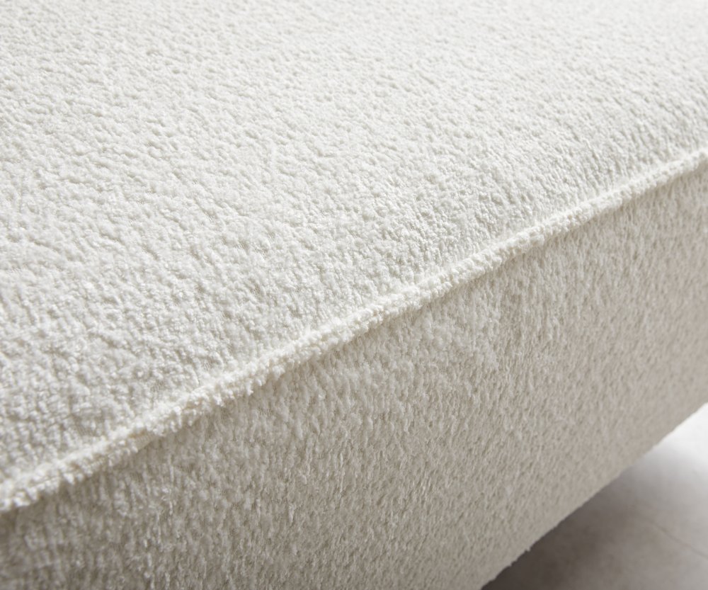 Velká pohovka Sirpio XL 270x125 cm bouclé smetanovo-bílá Obrázek