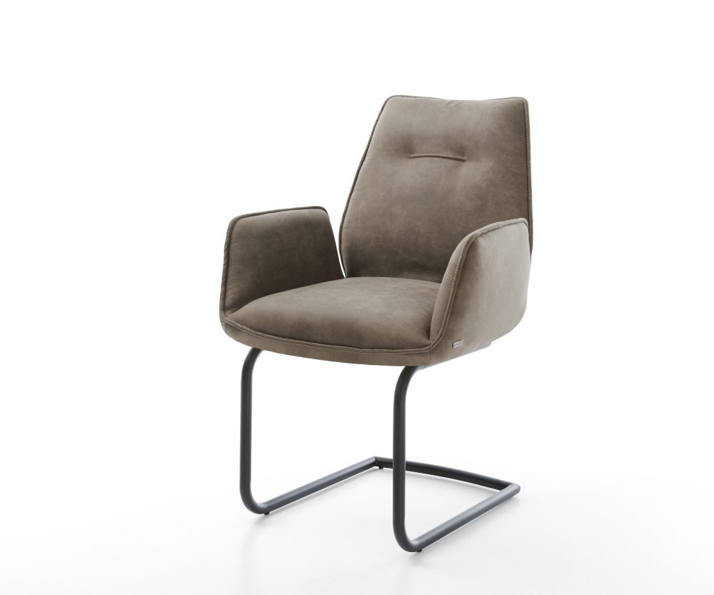 Jedálenská stolička Zoa-Flex taupe vintage konzolový podstavec okrúhly