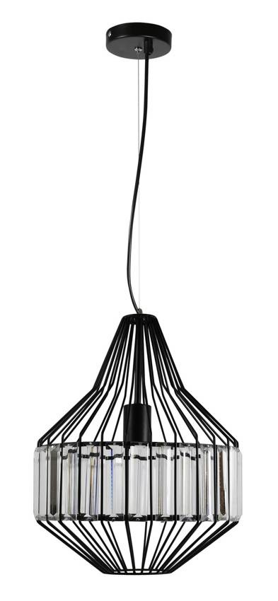 ZÁVESNÁ STROPNÁ LAMPA ALVARO 1xE27 ČIERNA