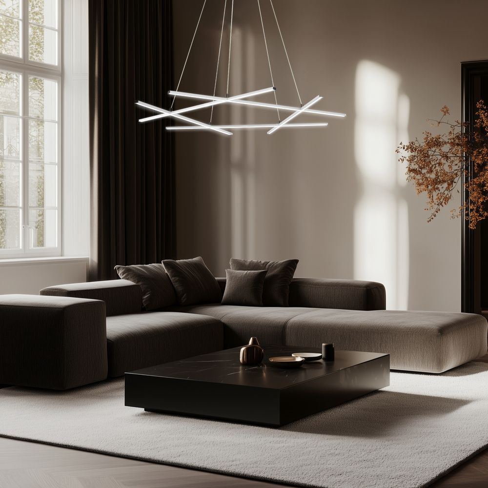 Apeti Andros LED strieborná závesná stropná lampa 4000K