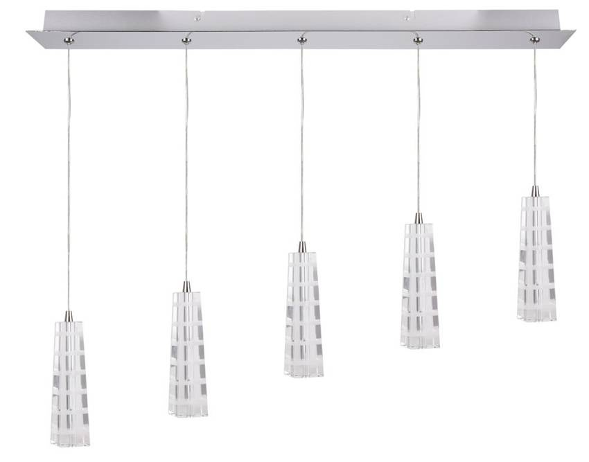Závěsná lampa chrom křišťálový pásek 5 Emo