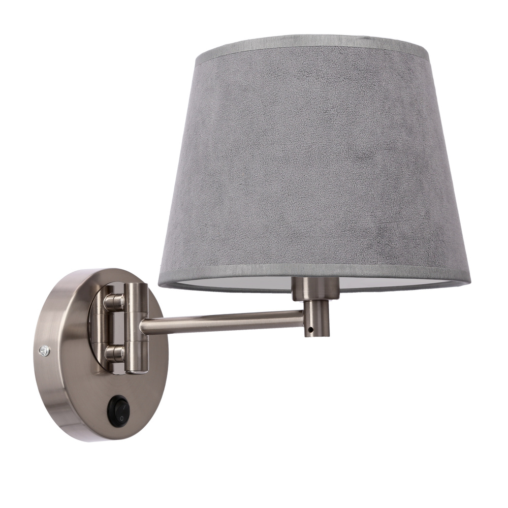 Nástenná lampa Ibis saténová 1x40W E14 grafitové tienidlo