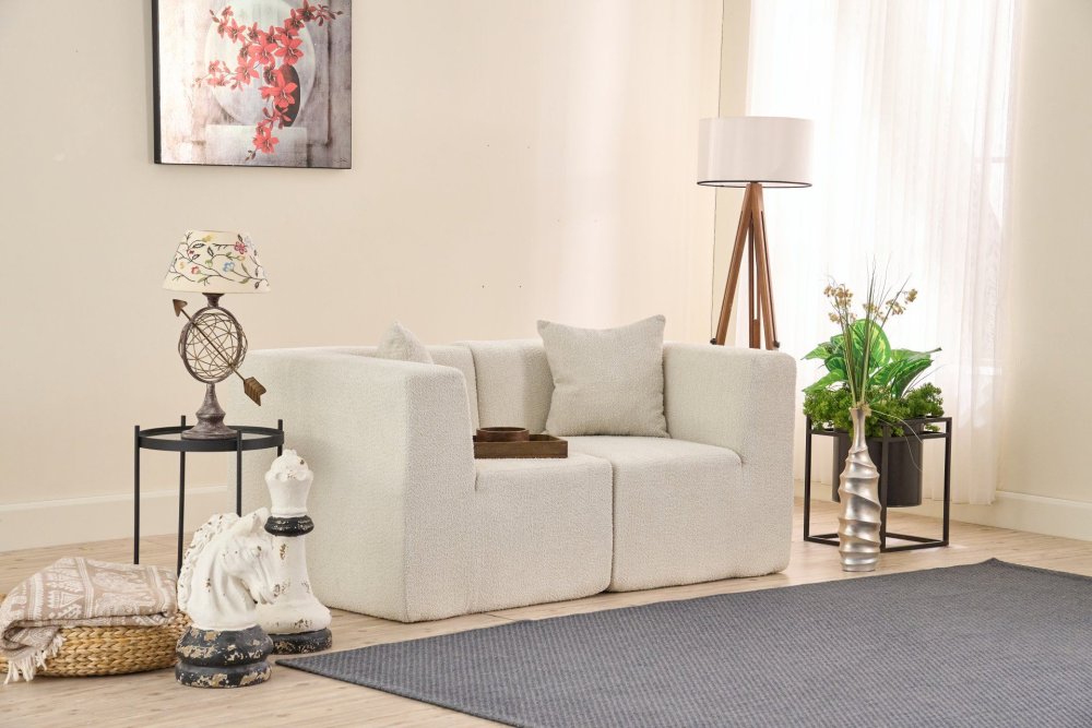 Dvojmiestna pohovka Raks - Cream