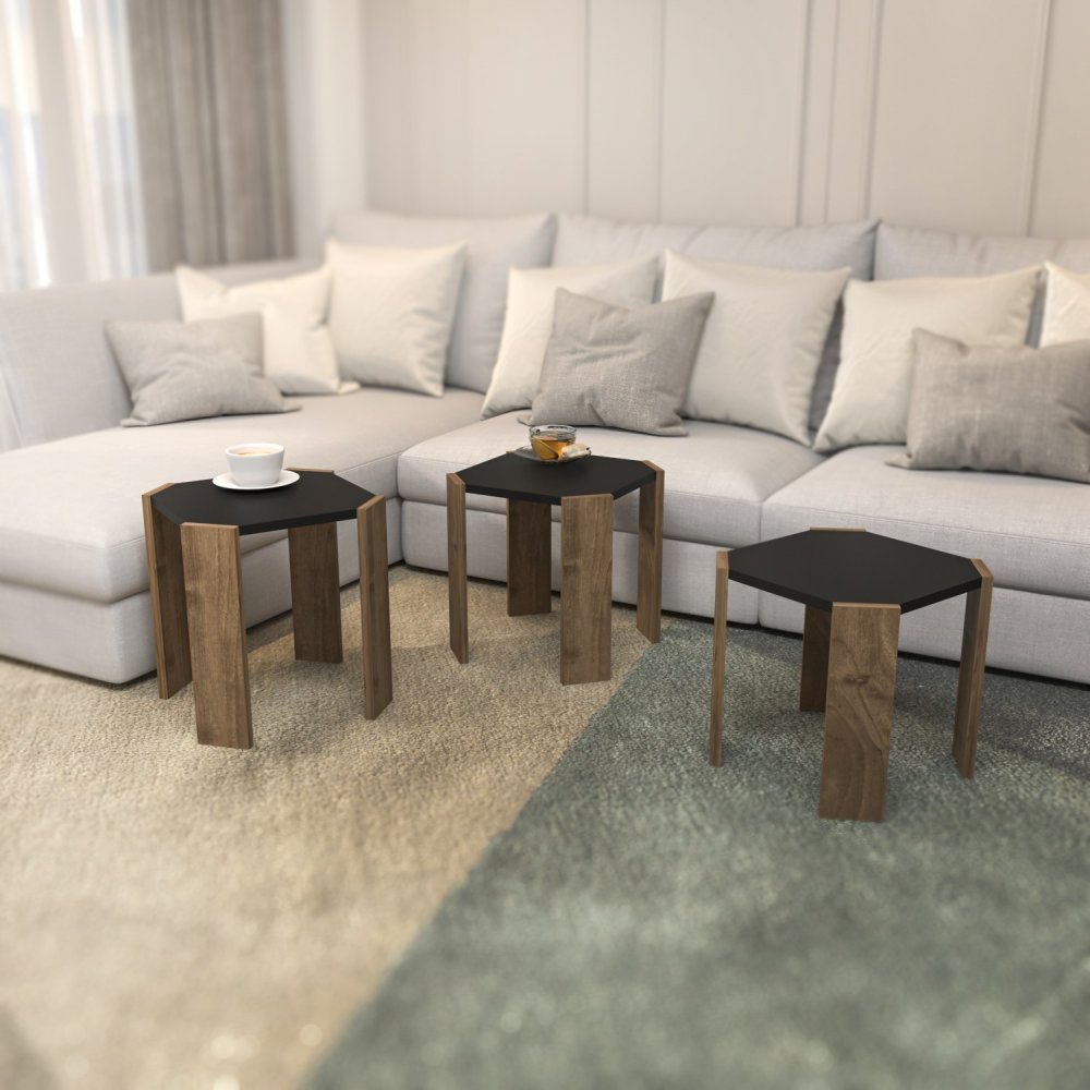 Konferenční stolek Lori - Anthracite, Walnut (obrázek 7)