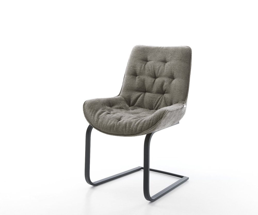 Konzolová jedálenská stolička Taimi-Flex bouclé mäkký tmavobéžová