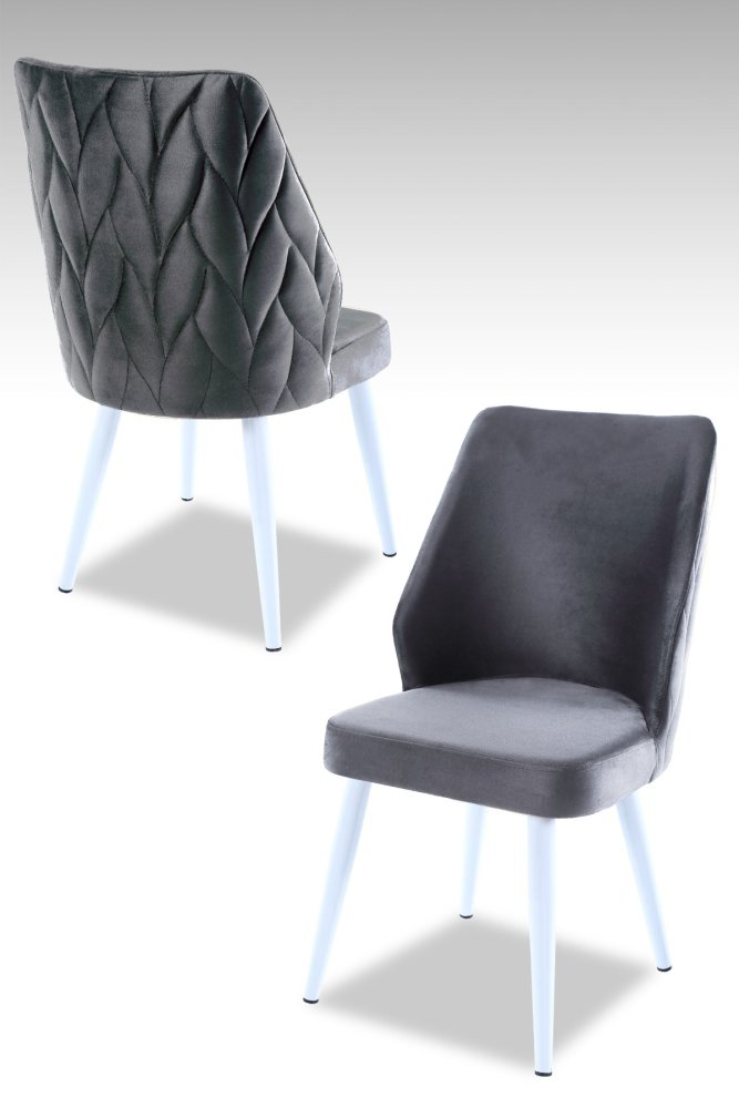 Súprava stoličiek (4 kusy) Pufi - Grey, White